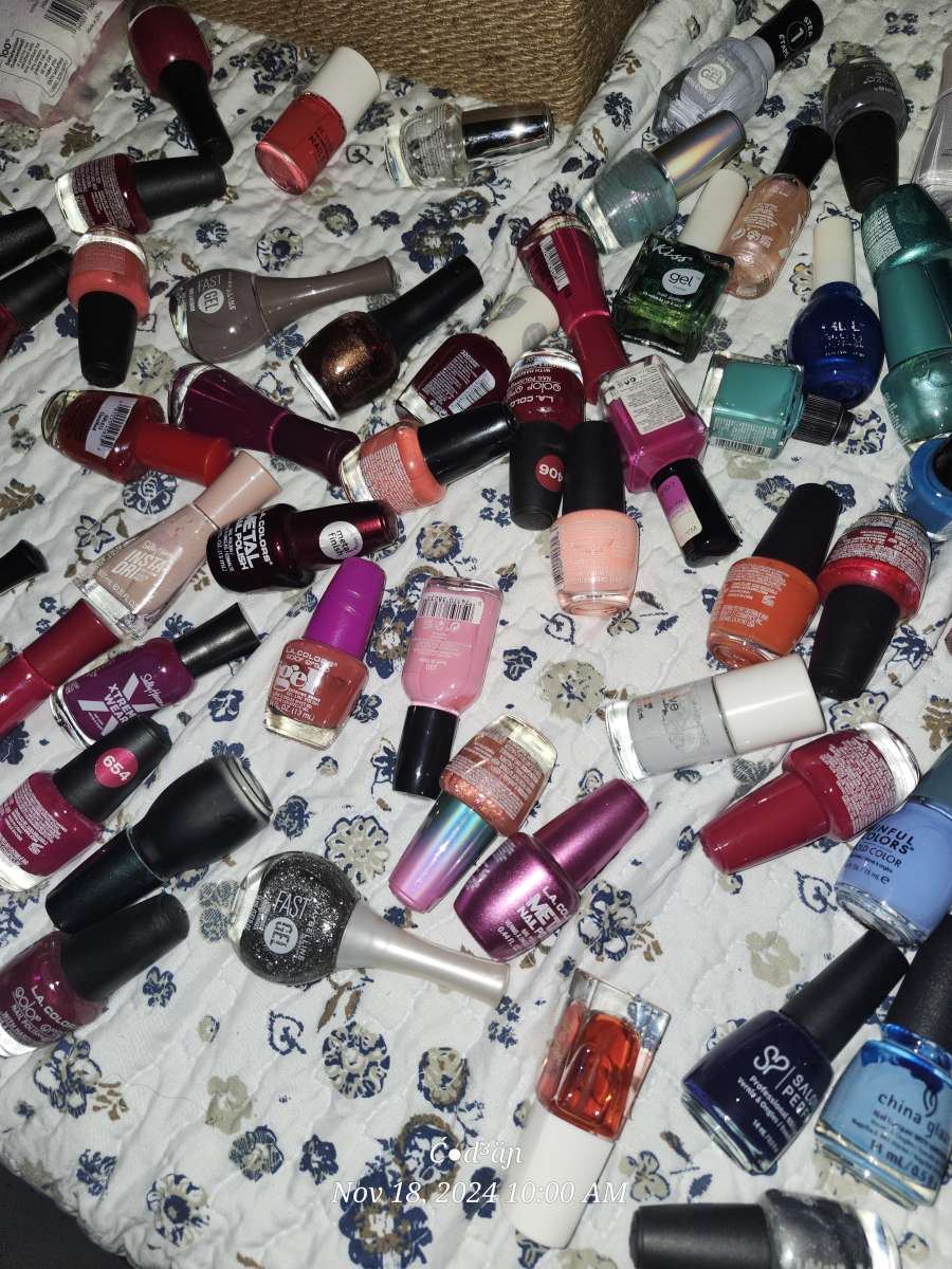 over 100 bottles of fingler nail polish