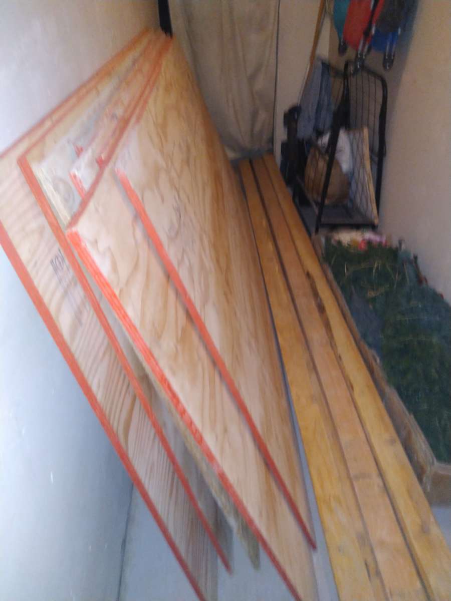2x4x16 and 4x8x58 plywood