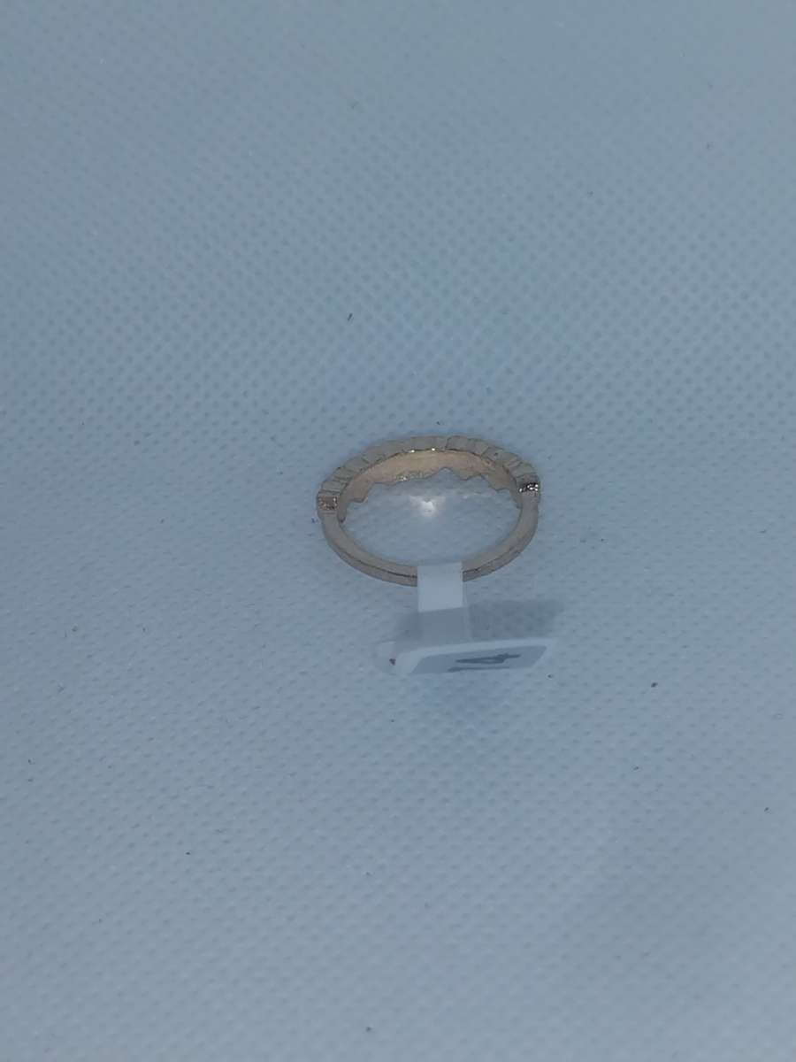 Pink White Hearts Chic Rhinestone Ring