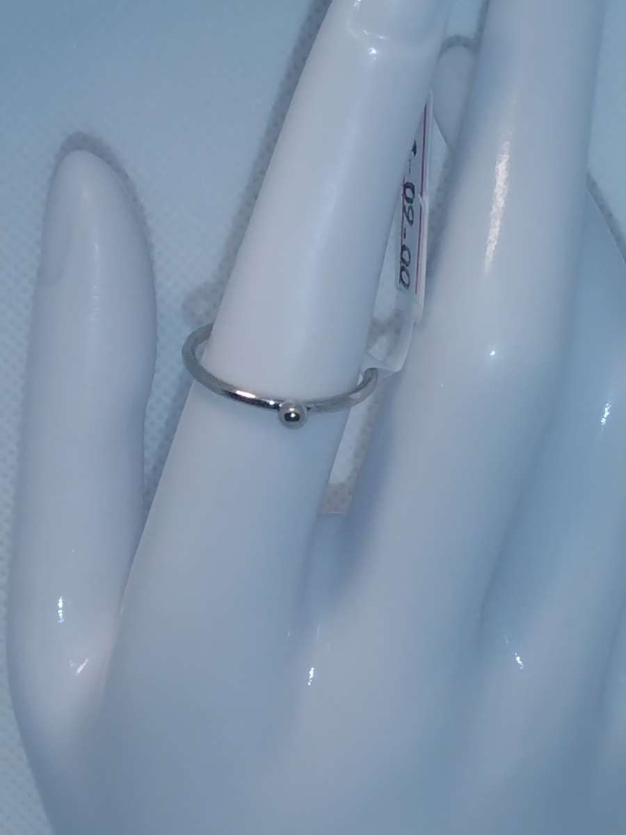 Silvery Sphere Ring RG