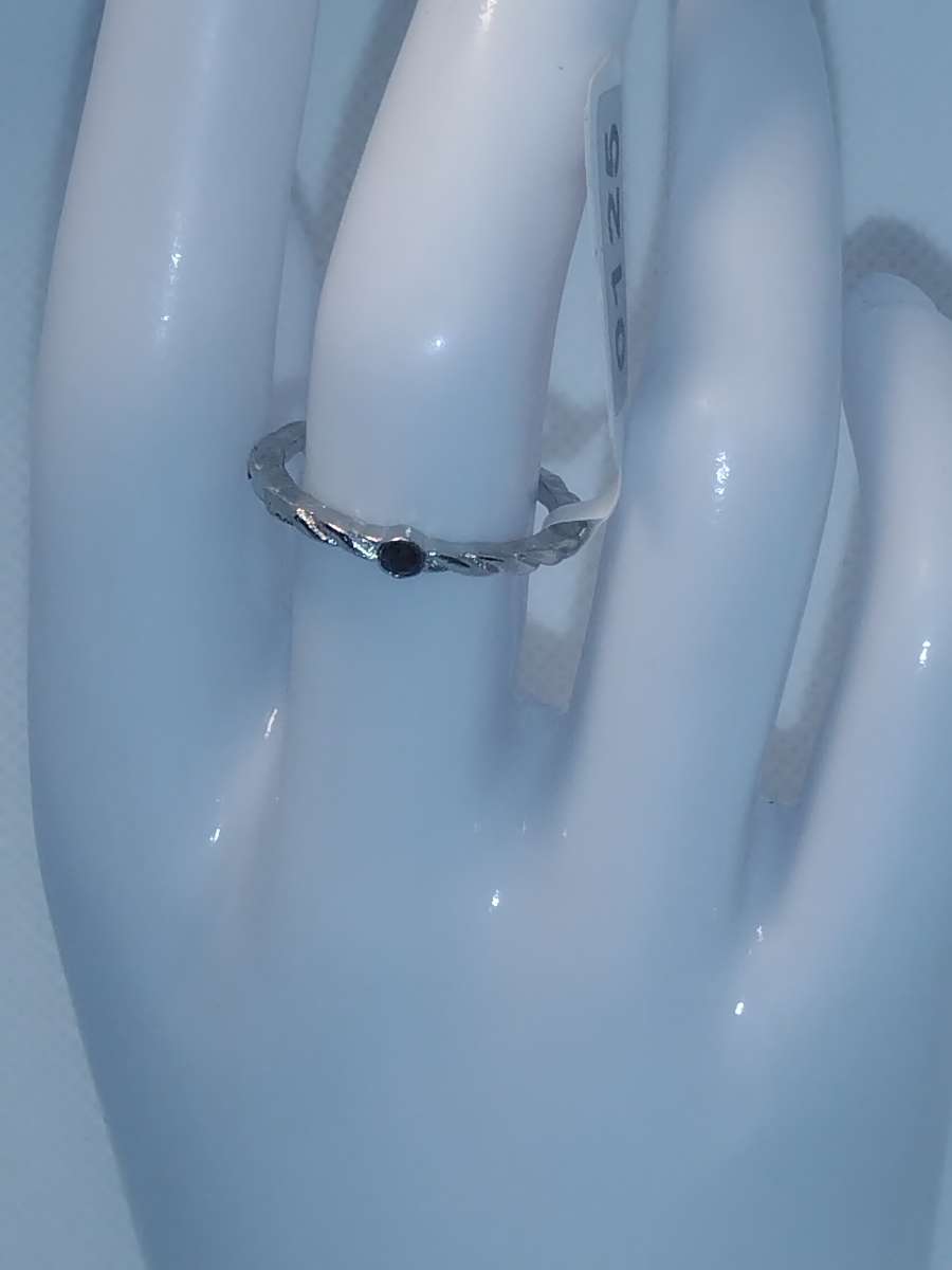 Black Stone Retro Geometric Ring