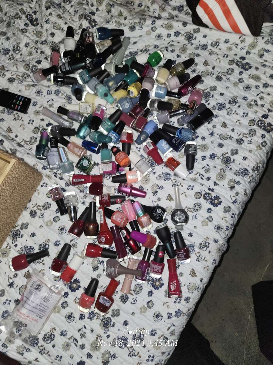 over 100 bottles of fingler nail polish