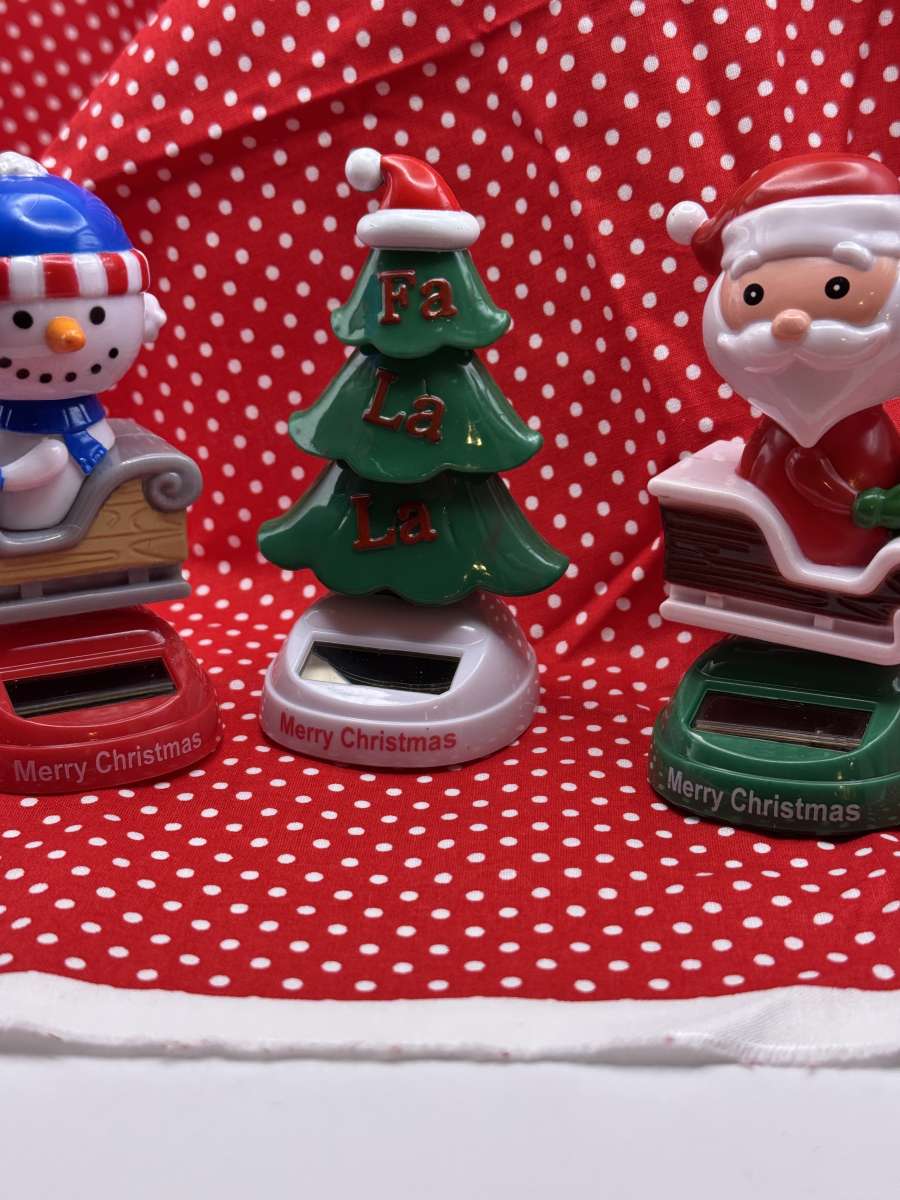 Three Solar Christmas Characters