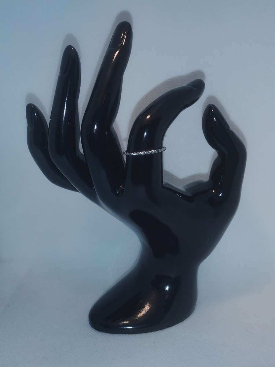 Braided Retro Geometric Ring