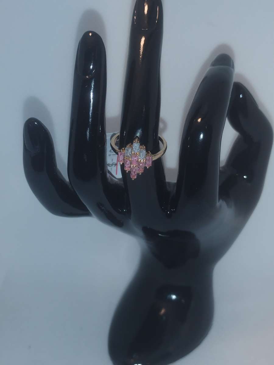 Pink White Diamond Chic Rhinestone Ring