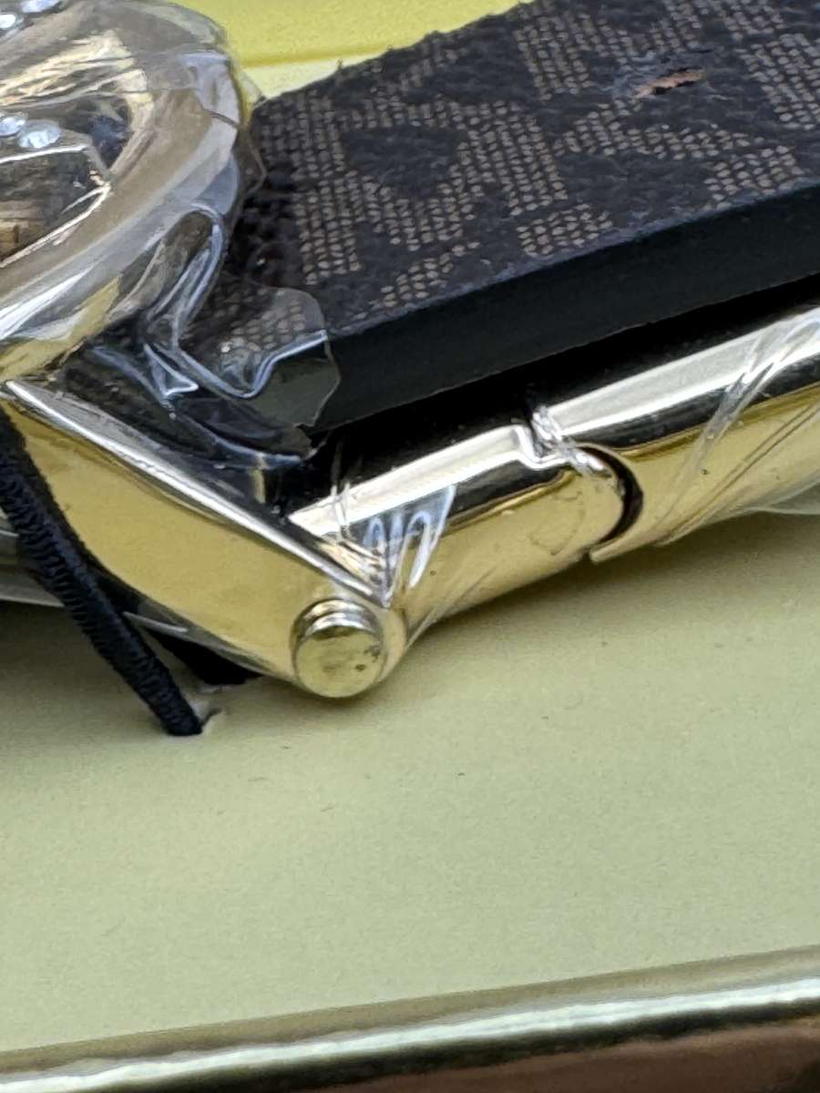 NWT Michael Kors Brown Signature Reversible Pave Logo Belt I