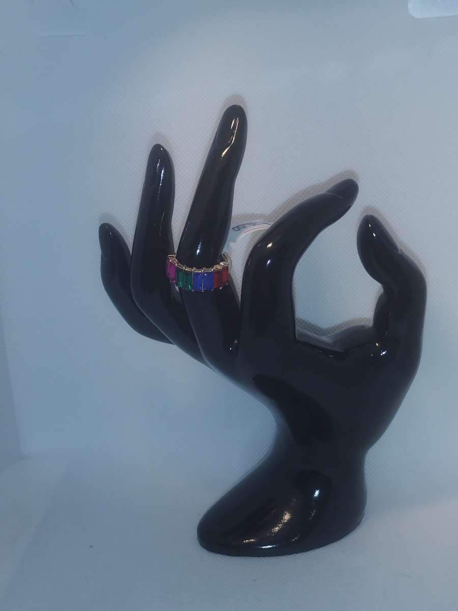 Straight Multicolor Chic Rhinestone Ring