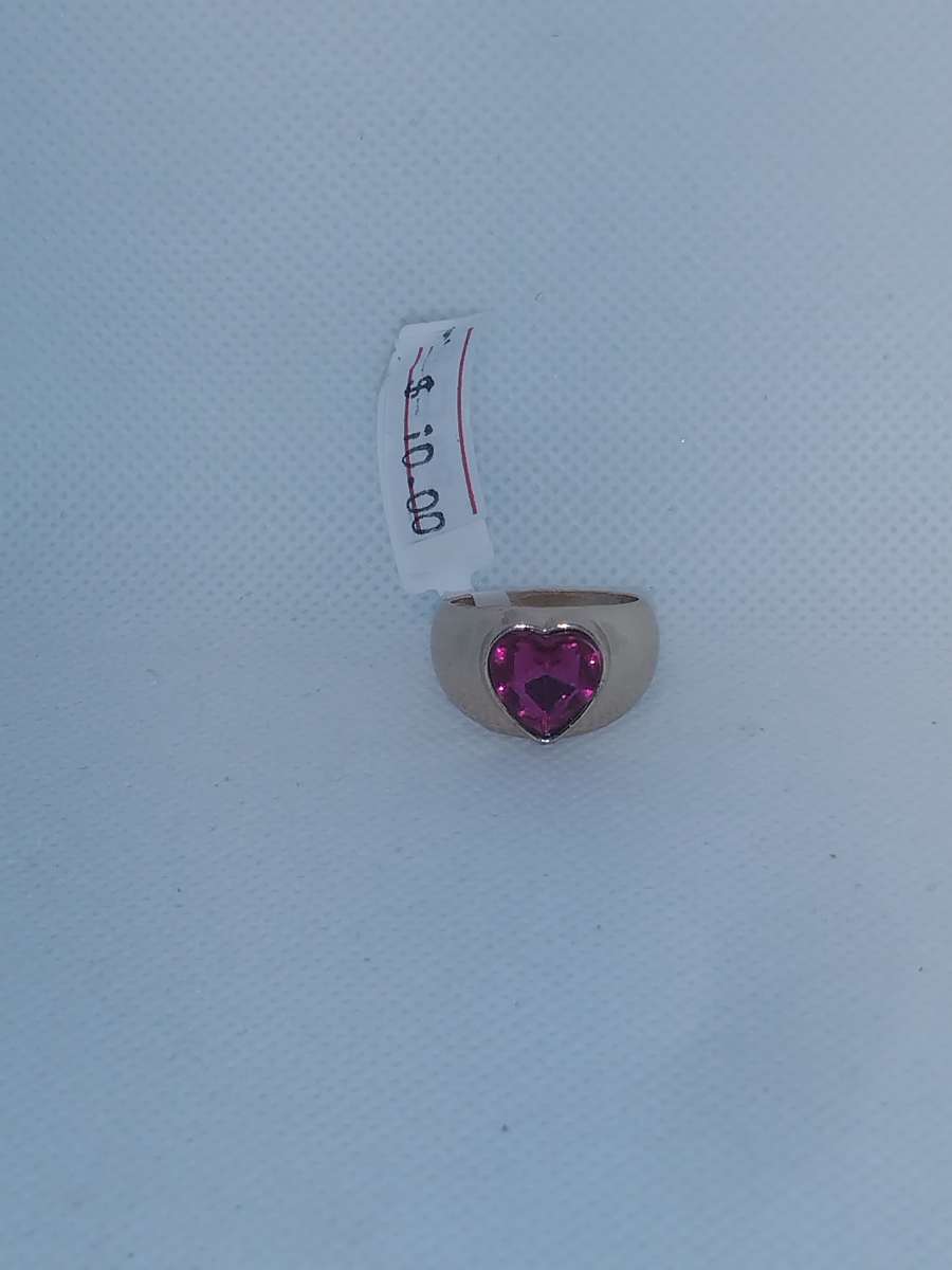 Pink Heart Chic Rhinestone Ring