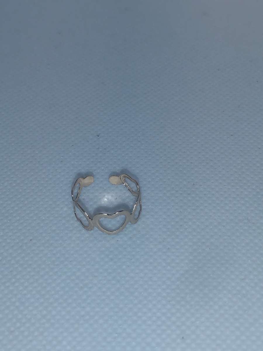 Open Heart Chic Rhinestone Ring