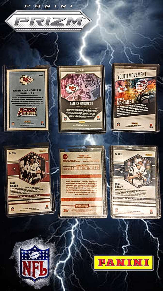 6 lot prizm Tom Brady Patrick mahomes cards