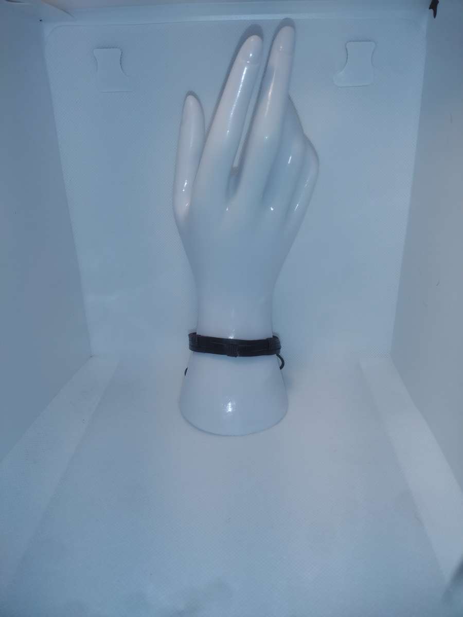 Faux Leather Bracelet 3 Band brown