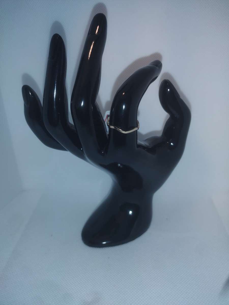 Simple Wave Chic Rhinestone Ring