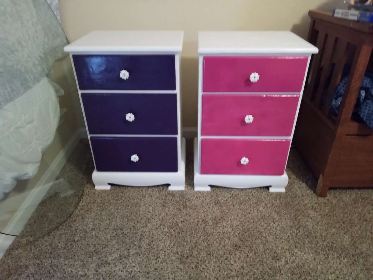 2 hand refurbished nightstands