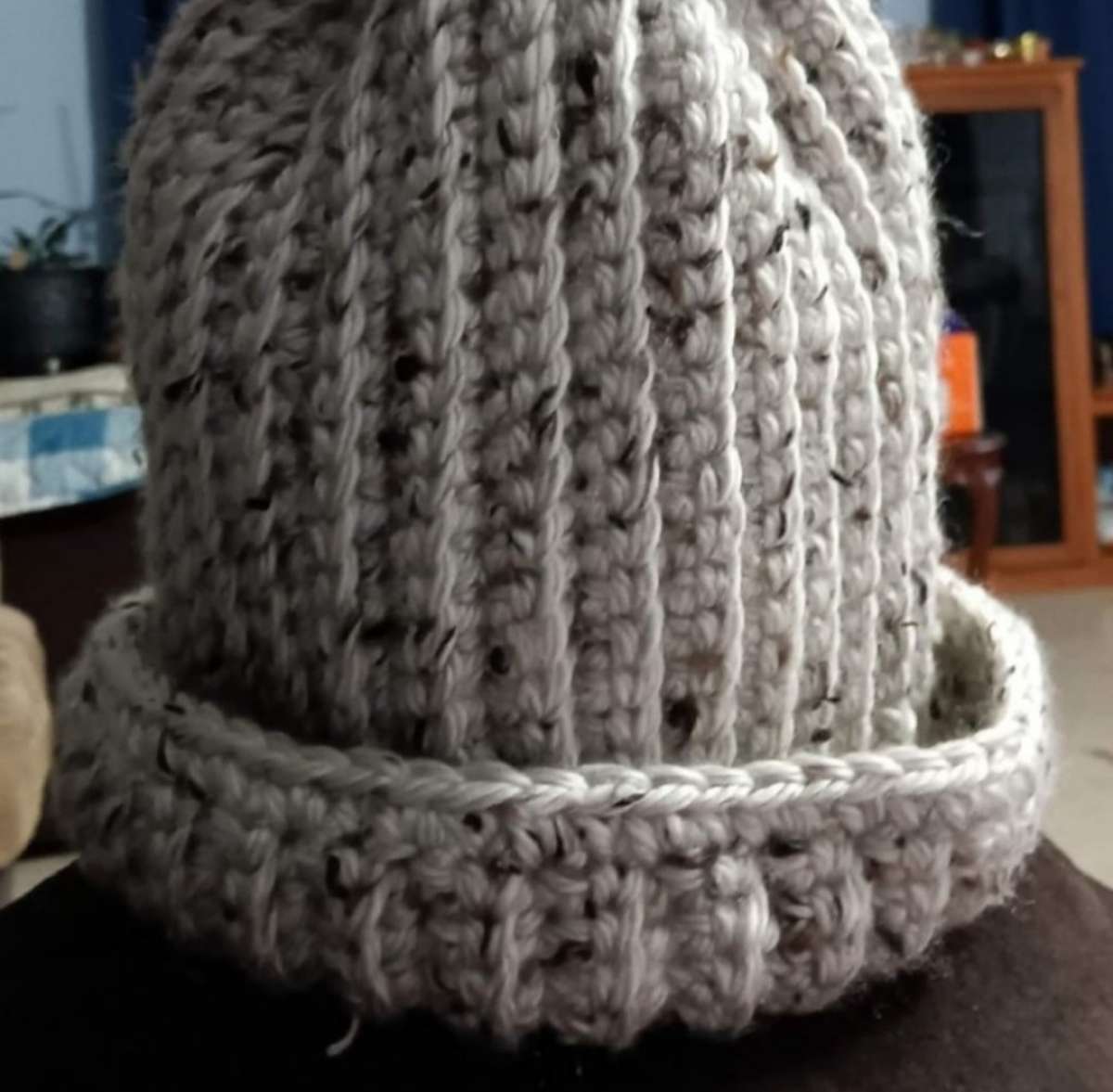 Cream Crochet Adult Beanie