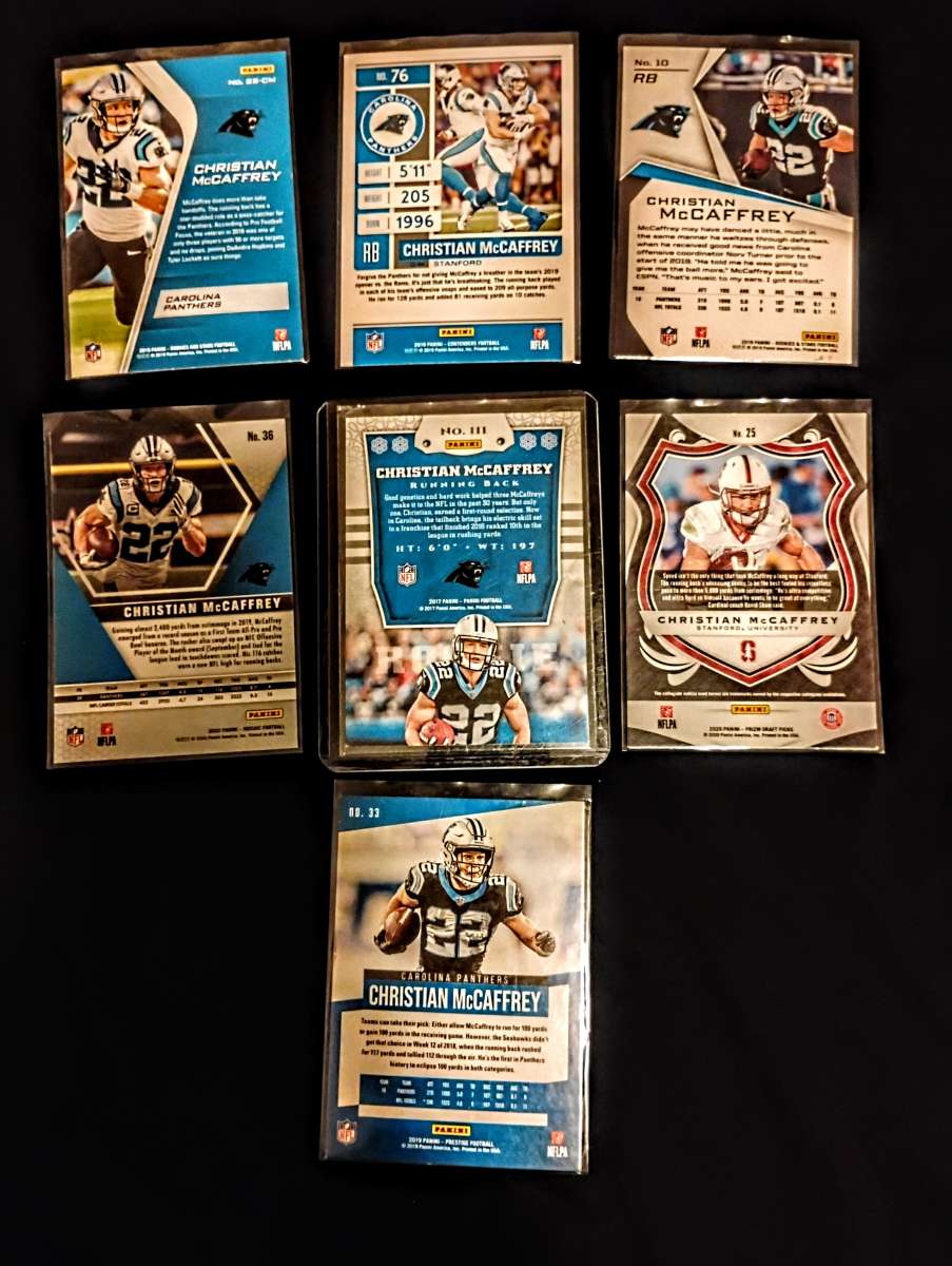 christian mcaffrey 6 card lot