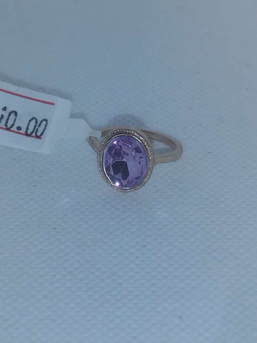 Purple Circle chic Rhinestone Ring