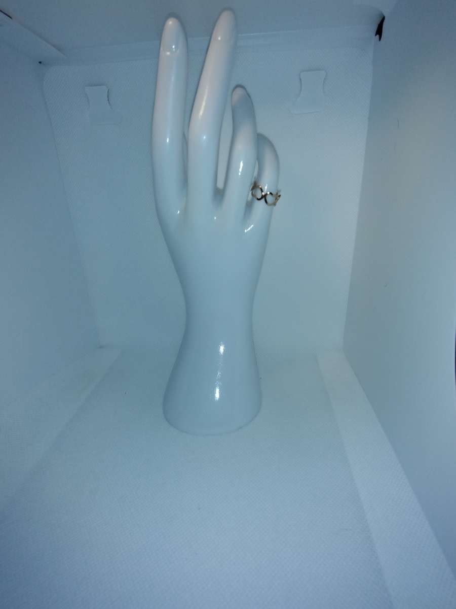 Open Heart Chic Rhinestone Ring