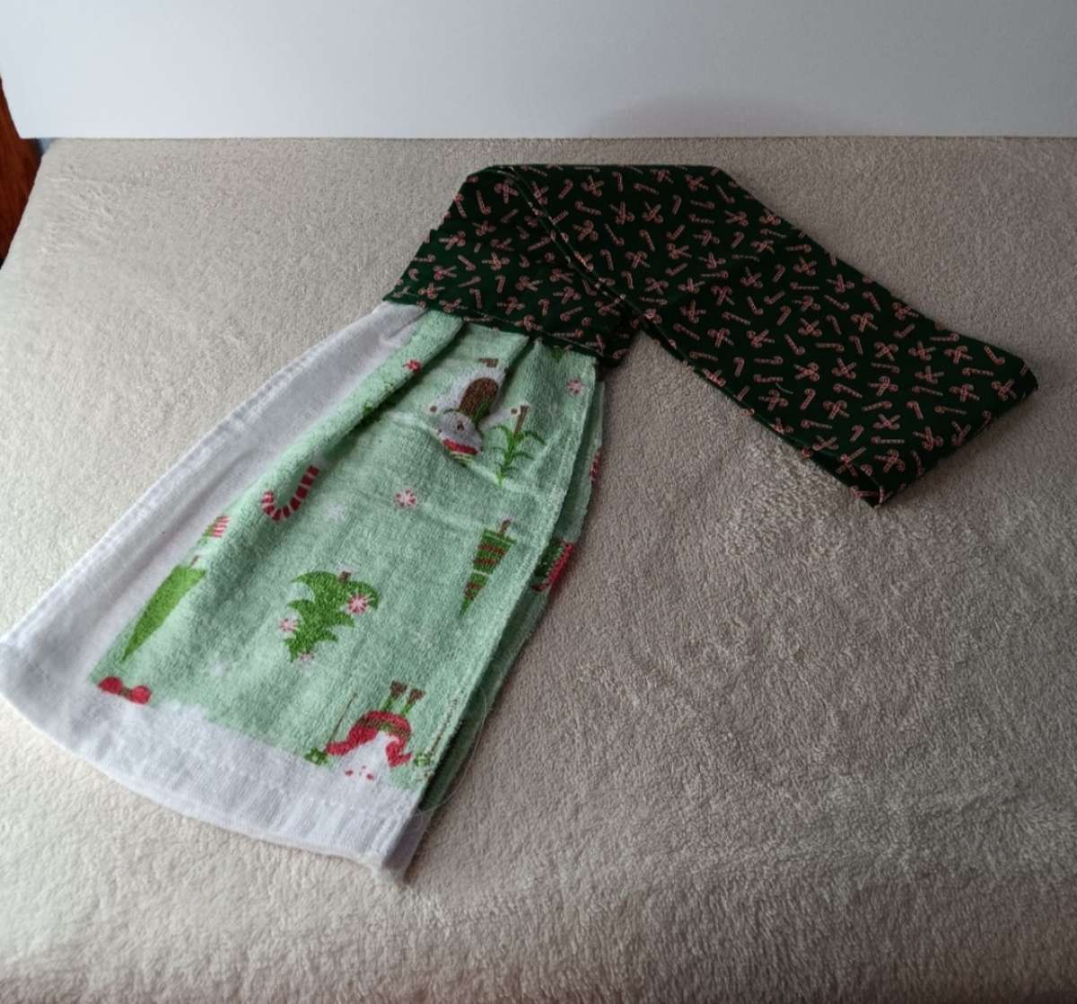 Handmade Scarf Towel Christmas Print
