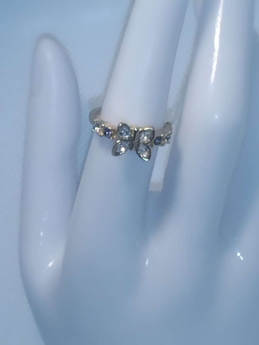 White Butterfly ring