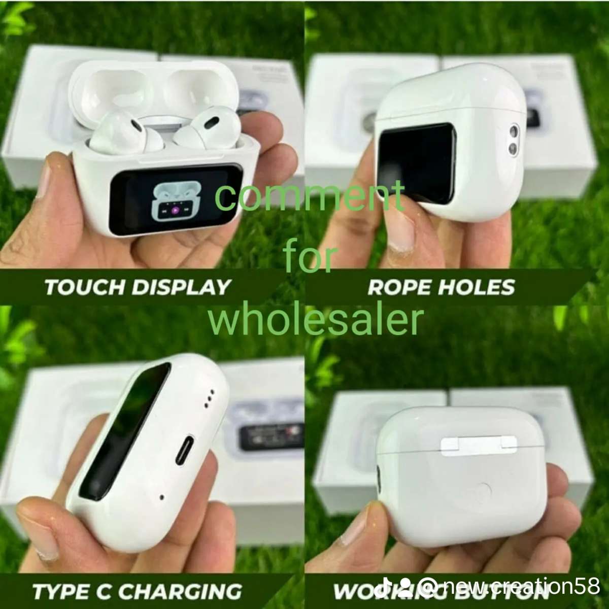 A9 pro wireless earbuds with display