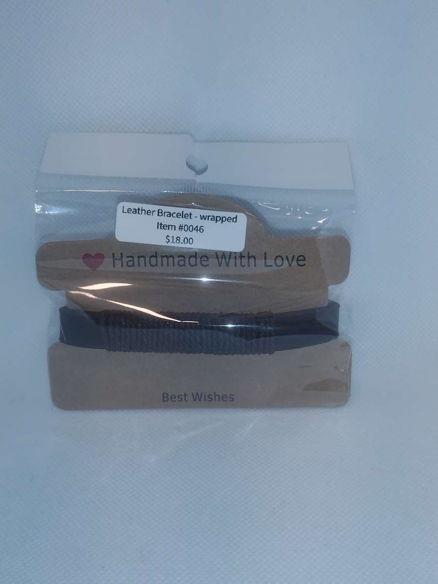 Faux Leather Bracelet wrapped brown