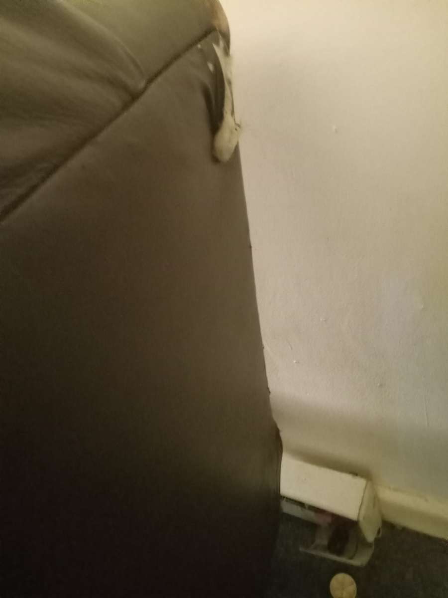 Brown leather recliner