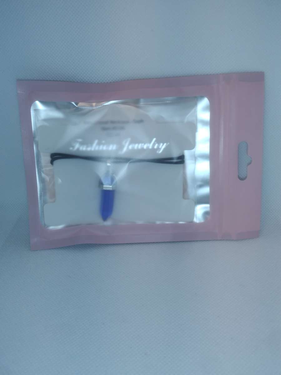 Sapphire Blue Glass Pendant Necklace