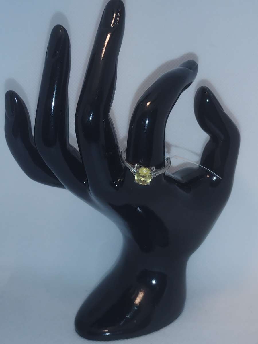 Citrine Ring Silvery