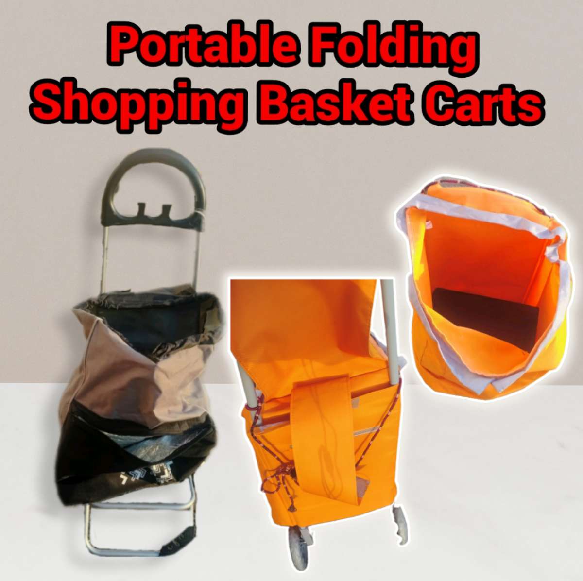 Portable MedLarge Capacity Light Wt Shopping Dolly Trolley