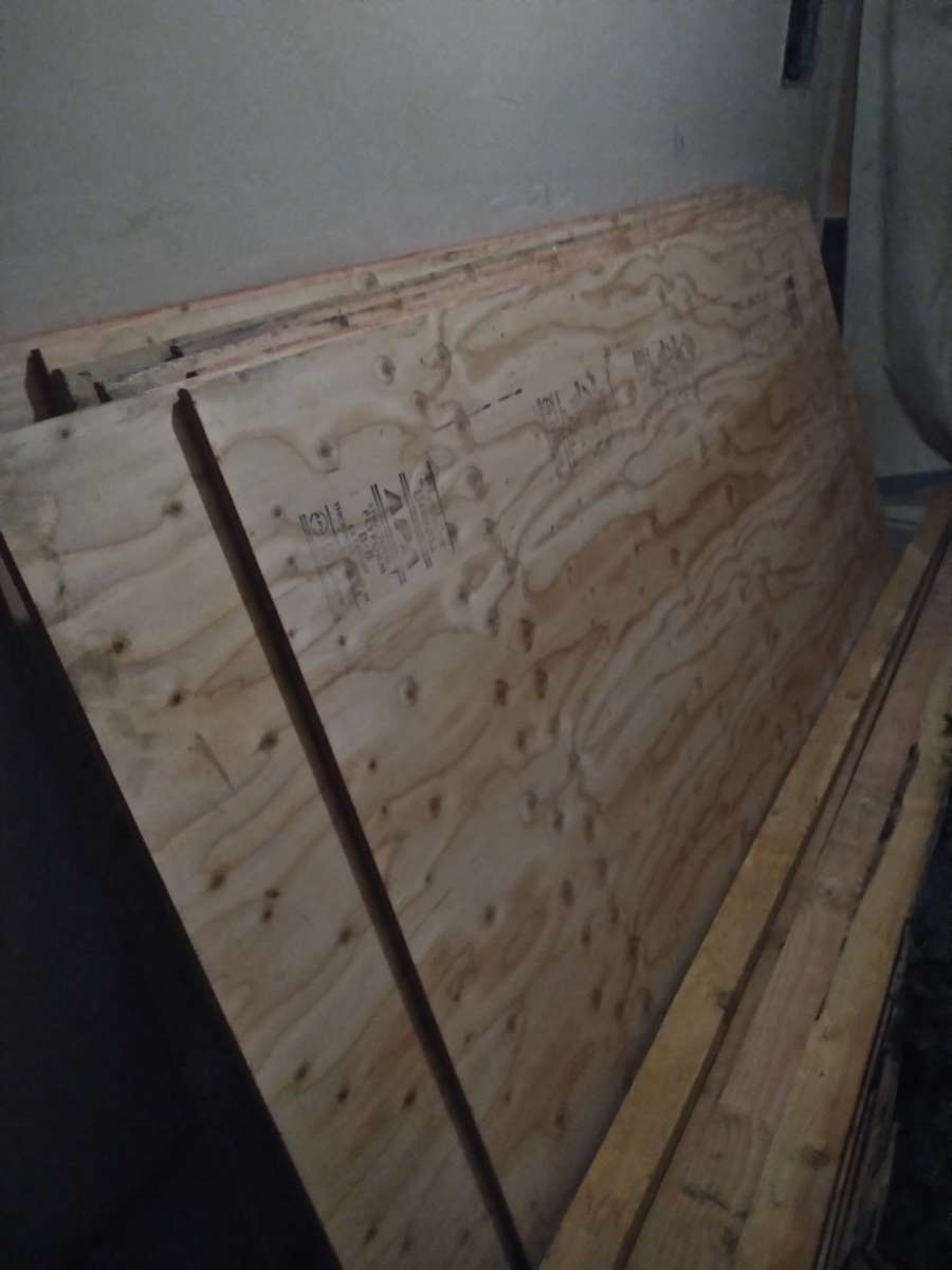 2x4x16 and 4x8x58 plywood