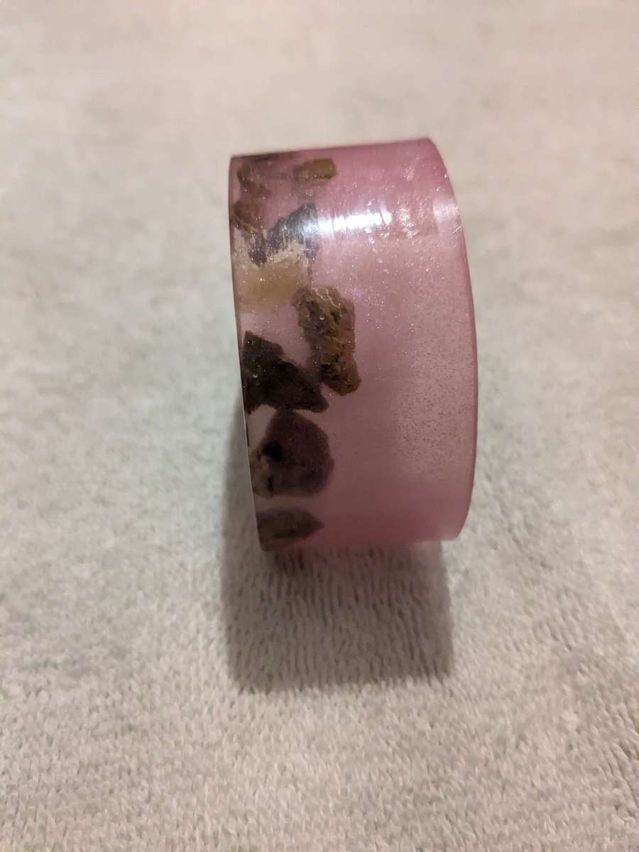 Pink Petrified Wood Cuff Bracelet