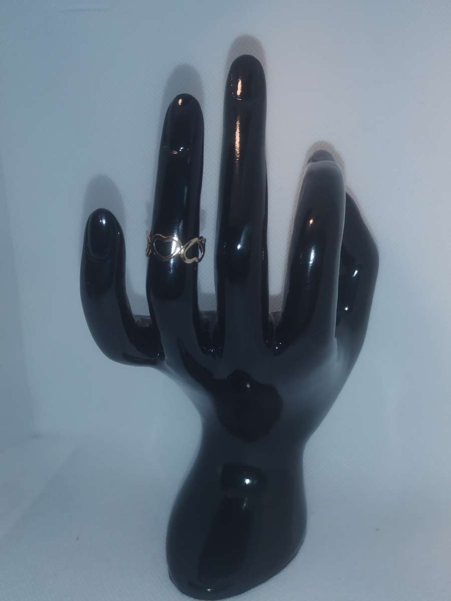 Open Heart Chic Rhinestone Ring