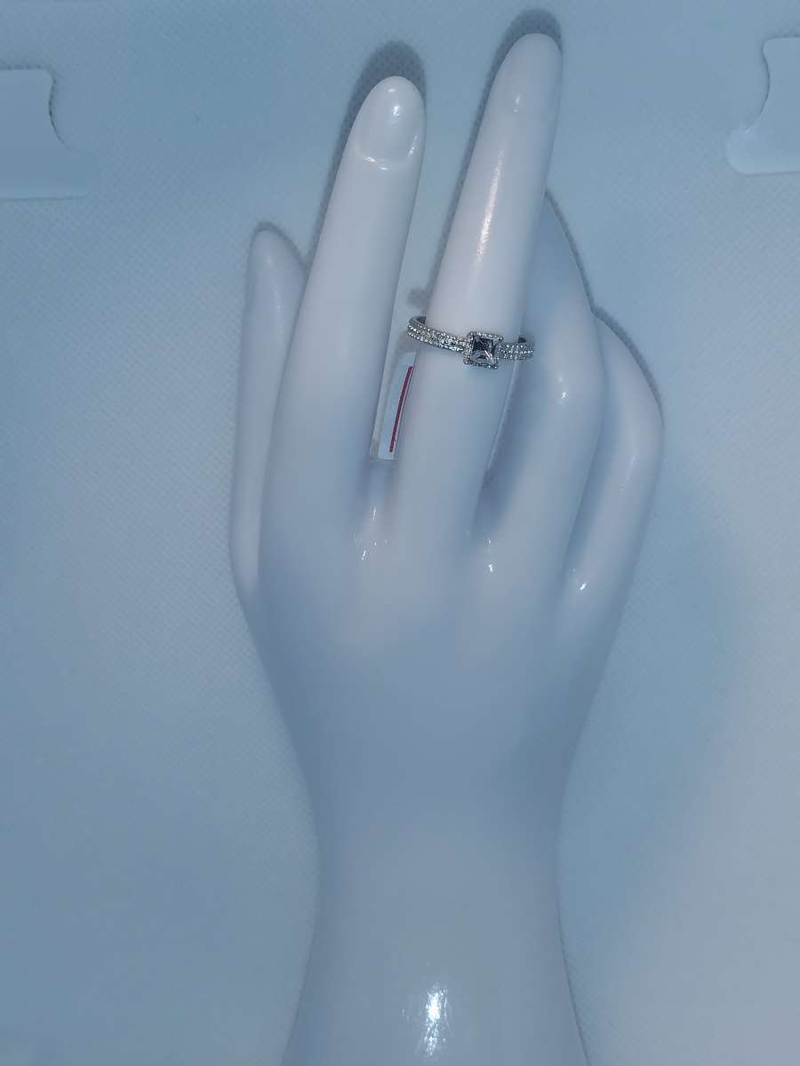 Square Cut Silver Ring GA