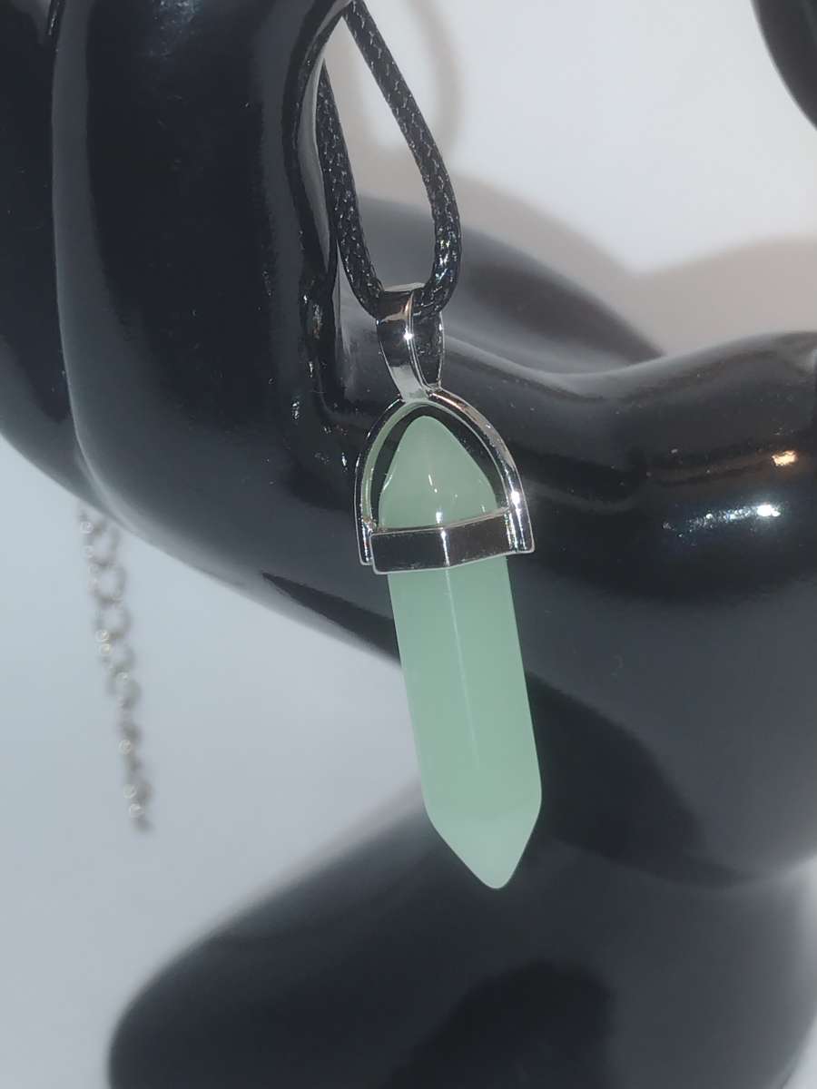 Jade Glass Pendant Necklace