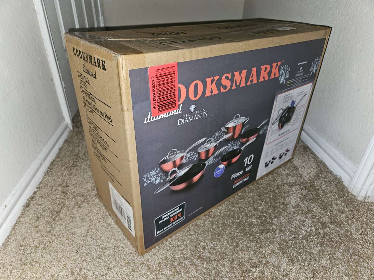 Brand New Nonstick Red Pots and Pans Set