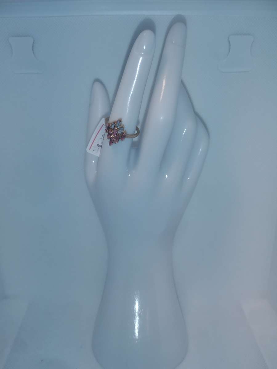 Pink White Diamond Chic Rhinestone Ring