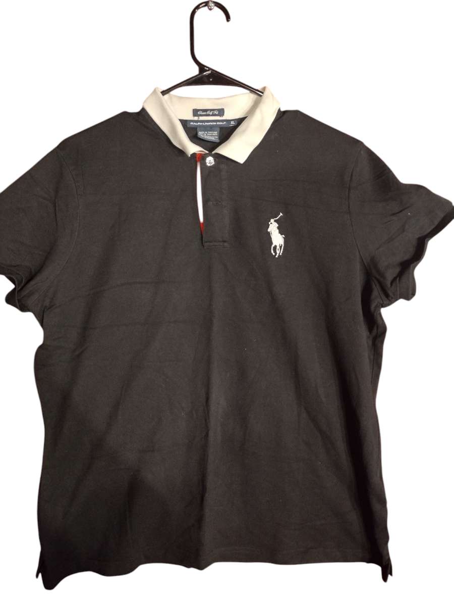 vintage black Ralph Lauren black gulf shirt