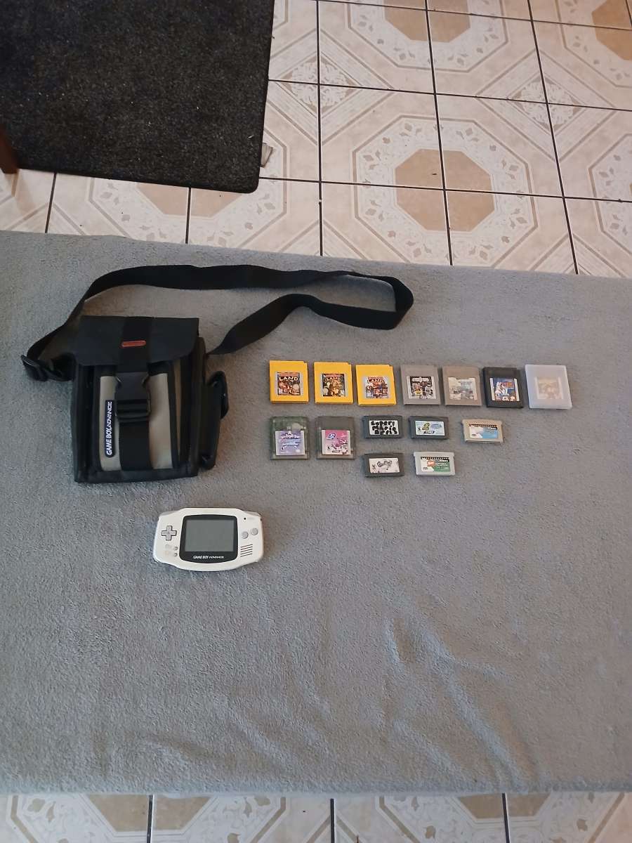 Gameboy Advance Console with Games And Bag