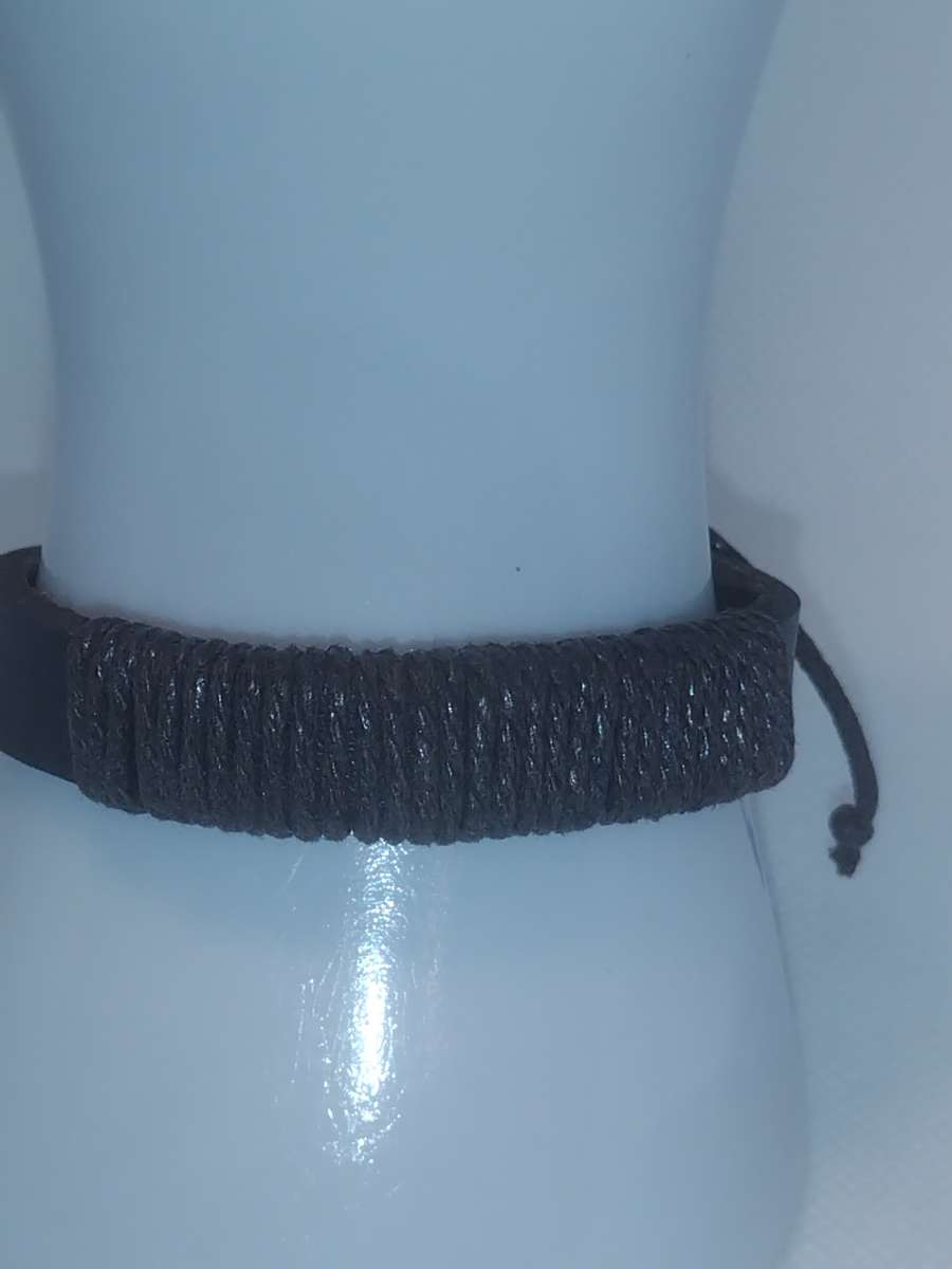 Faux Leather Bracelet wrapped brown