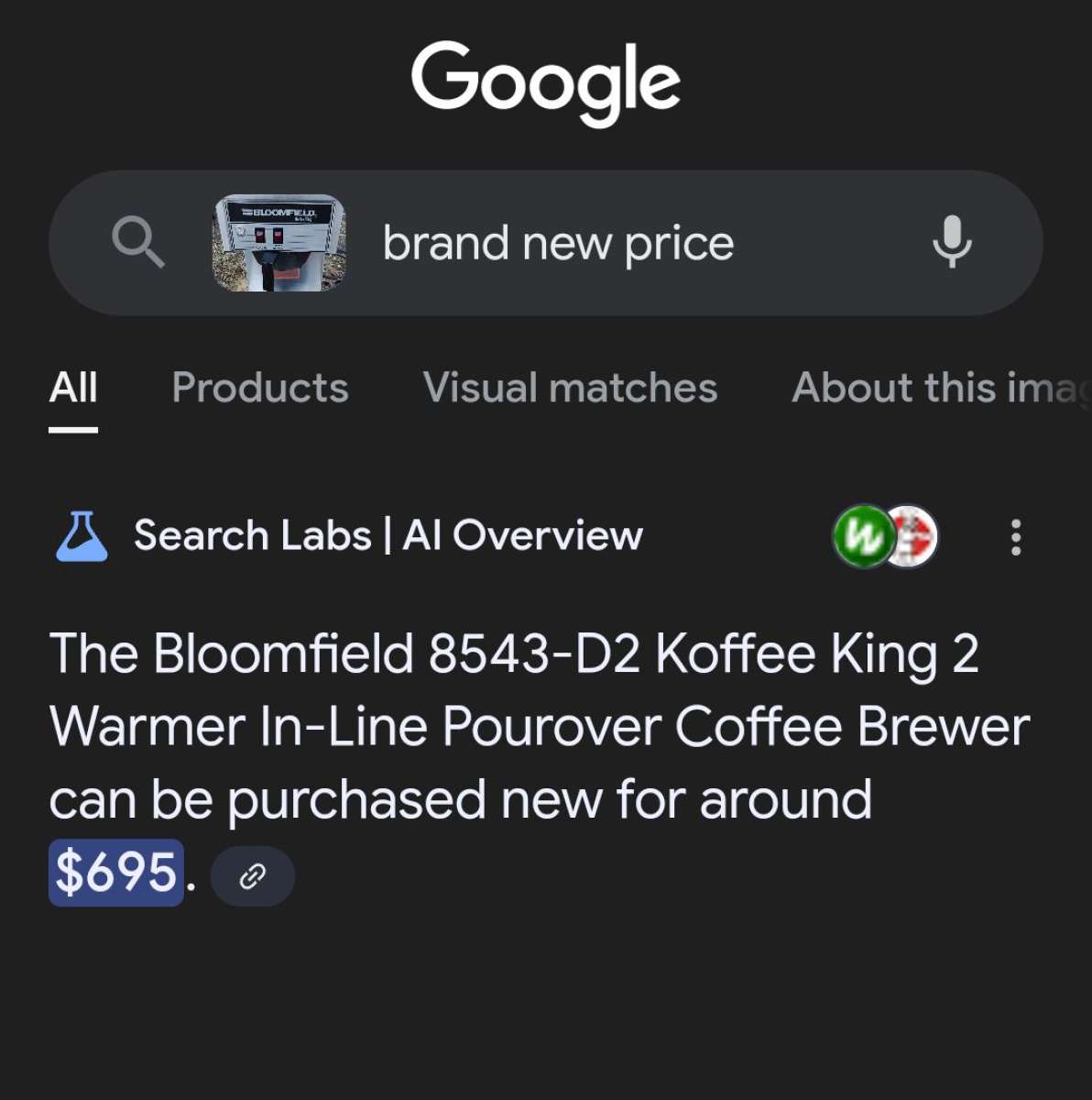 Bloomfield Industrial Coffee Machine