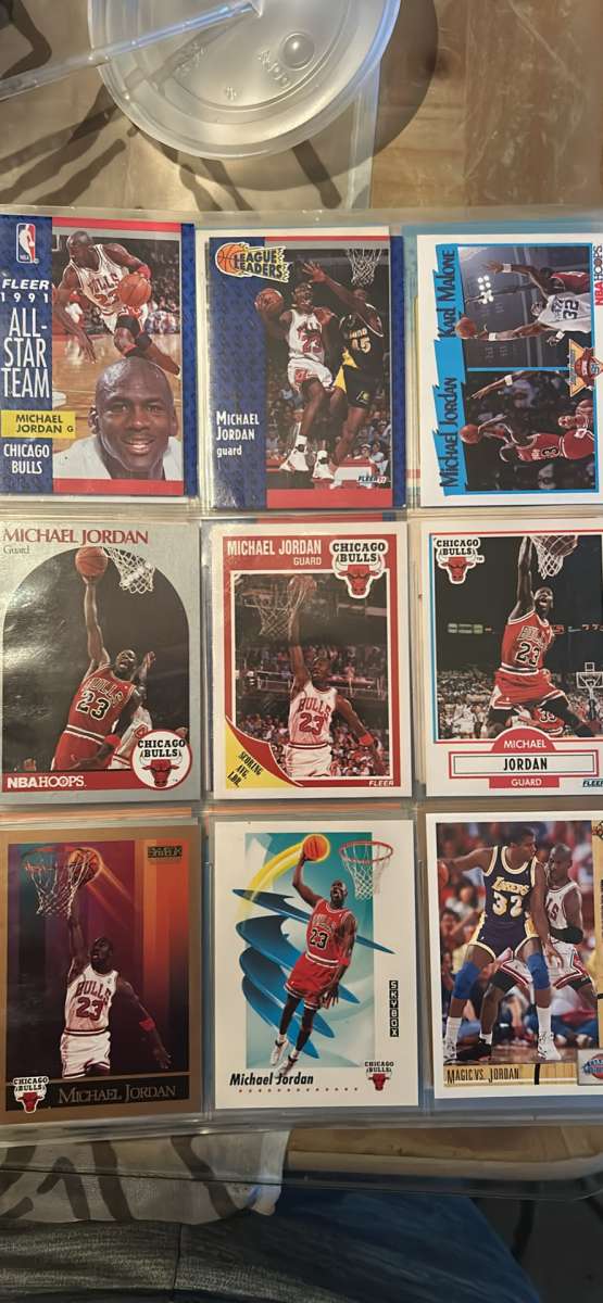 2 sets of 9 michael jordan basketball cards 91 92