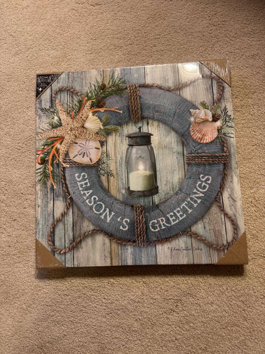 2008HTS BeachCoastal Christmas Lifesaver AA Battery Light Up