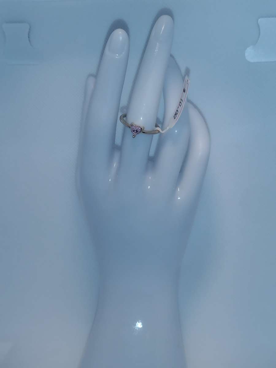 Pink Heart Stone Chic Rhinestone Ring