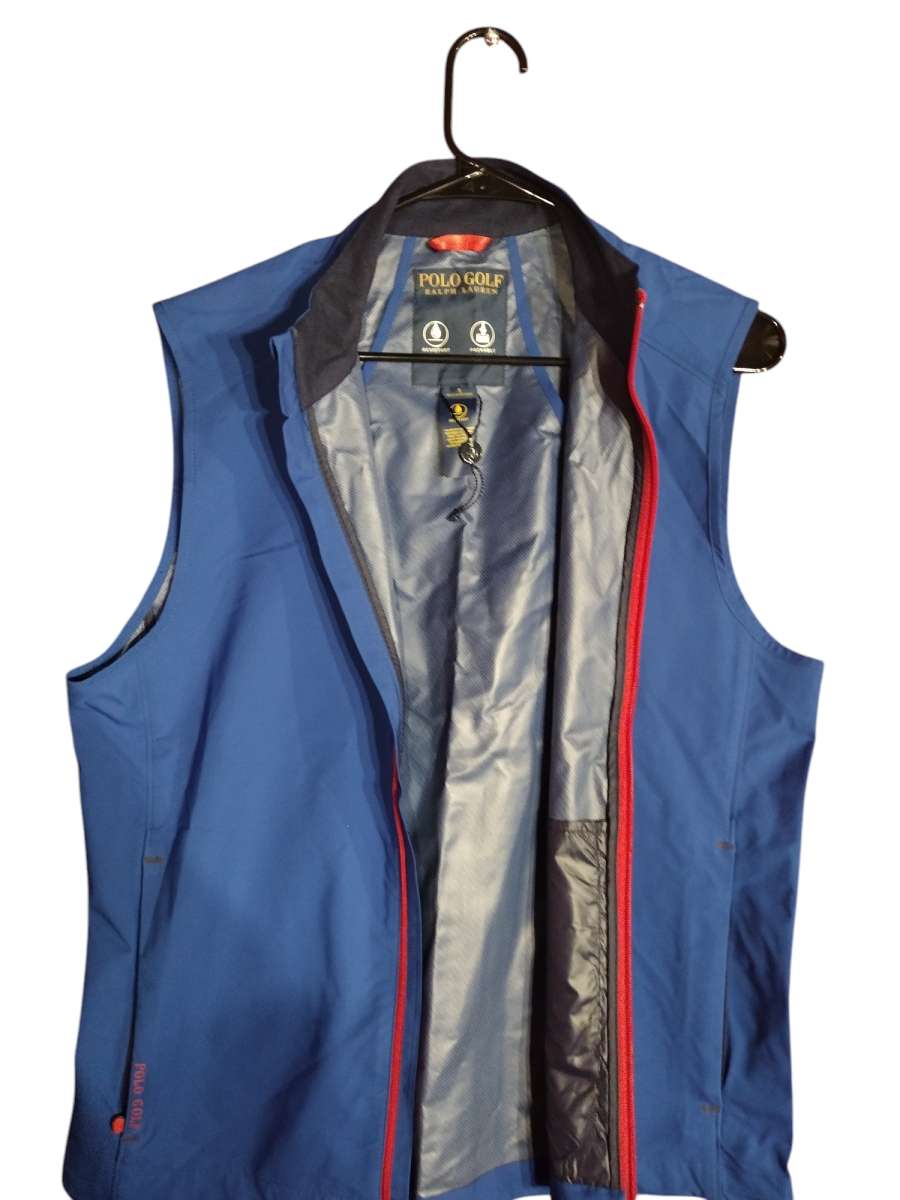 vintage blue Polo golf by Ralph Lauren watar proof vest