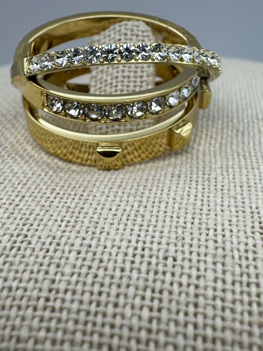 1044HCRA Michael Kors Goldtone Triple Ring Crystals Astro Ri