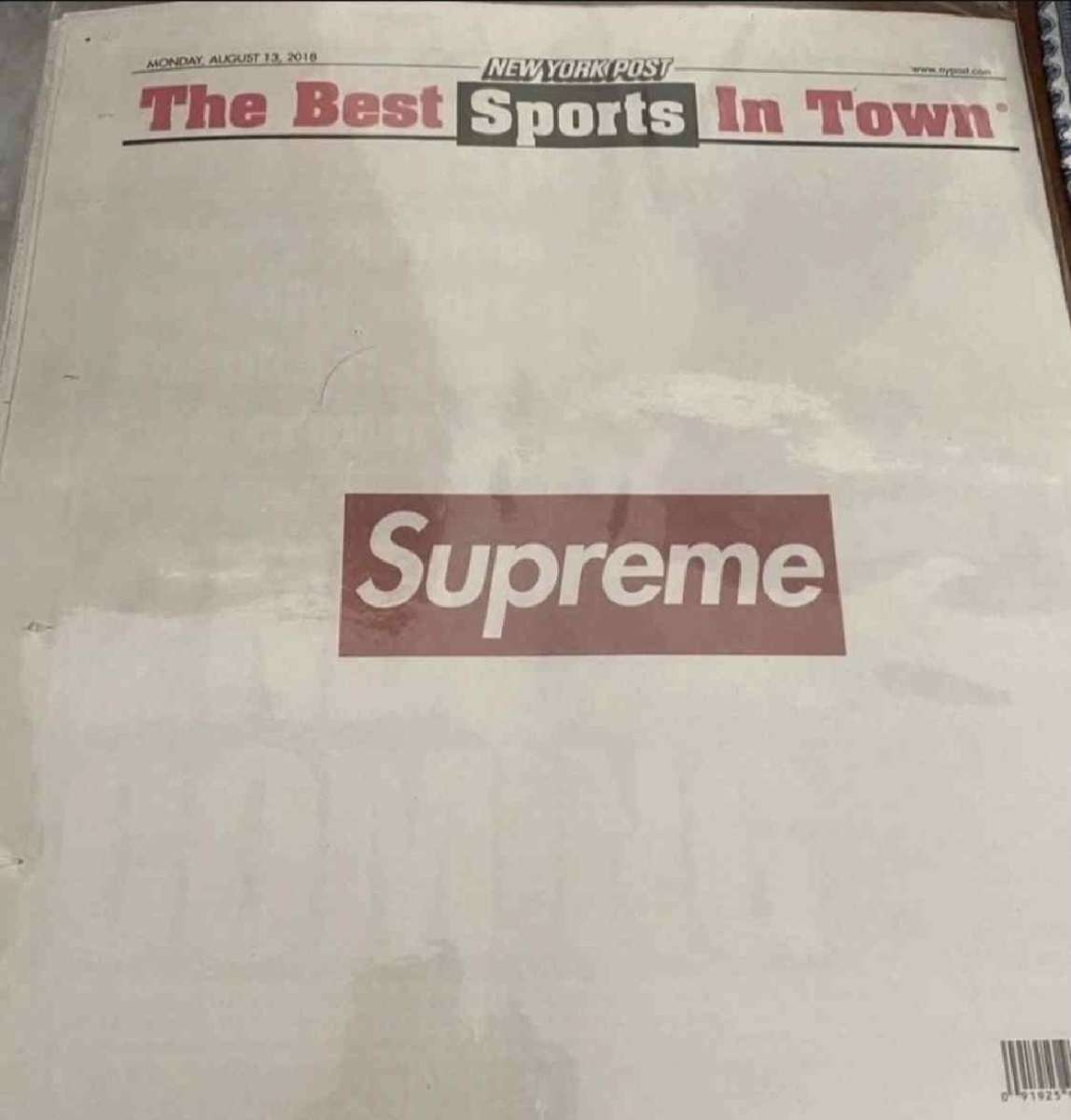 limited Edition New York post Supreme newspaper