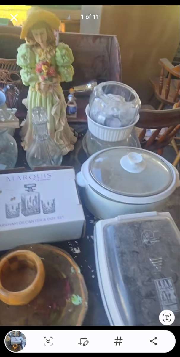 Random Set of 20 items vintage Cyrstal Glass porcelain items