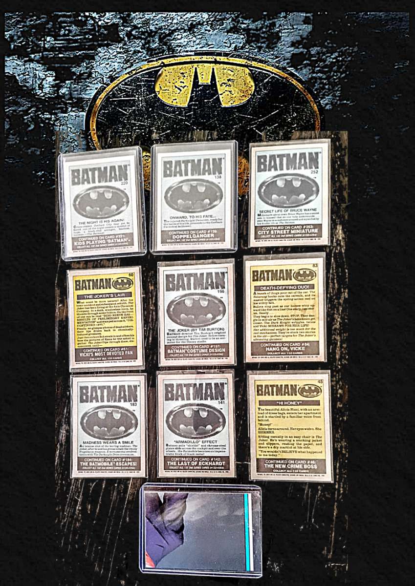 1989 Batman movie cards