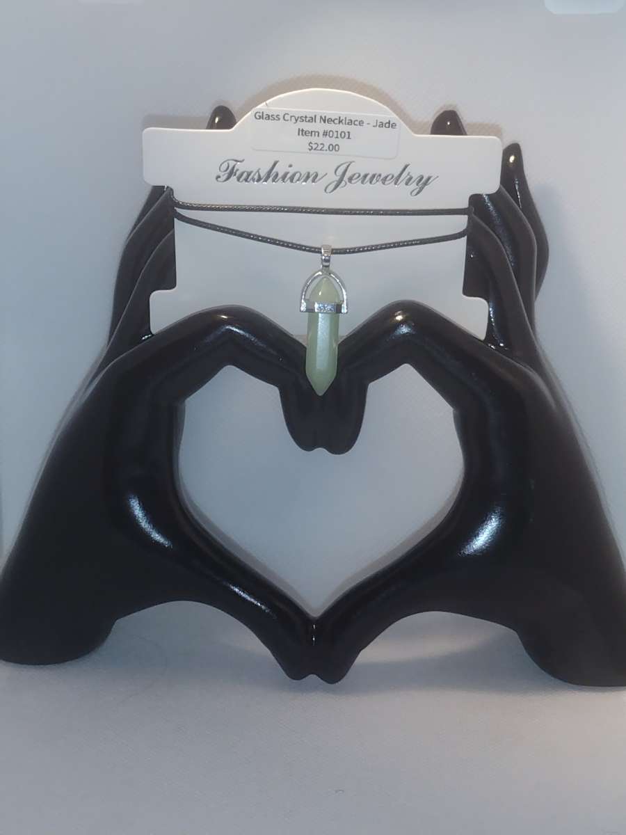 Jade Glass Pendant Necklace