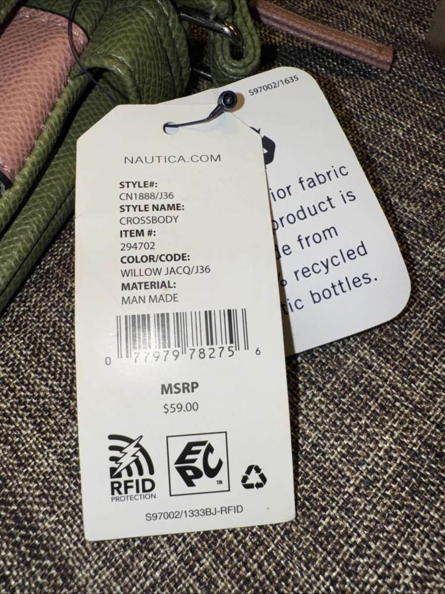 2002MSS Nautica  Womens Crossbody Bag Zipper Bag Color Willo